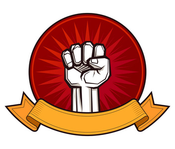 握紧拳头矢量图