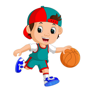 青年男子篮球运动员