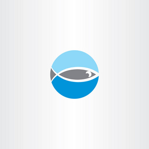 鱼 logo 设计元素矢量标志