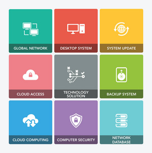 网络技术图标集