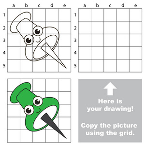 使用网格，简单教育孩子游戏的图像复制