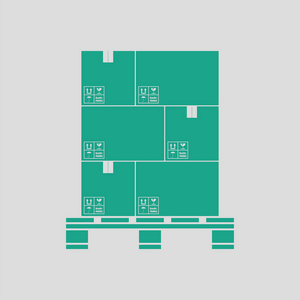 纸板包装盒上托盘图标