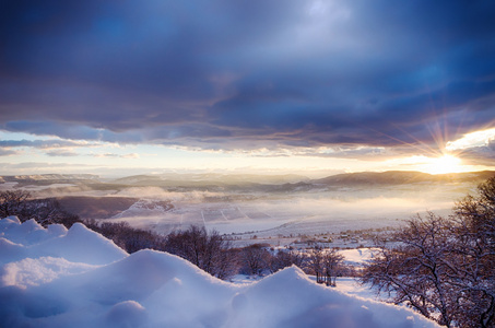 雪景色图片 雪景色素材 雪景色插画 摄图新视界