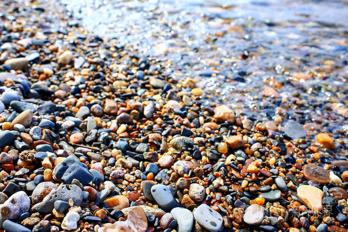 河岸上的小卵石纹理