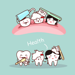 卡通牙齿缺失图片