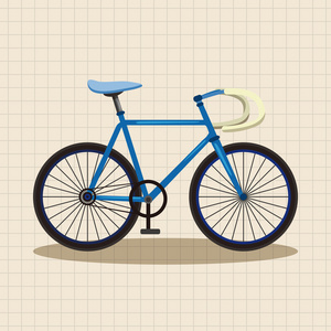 自行车卡通设计元素矢量图片