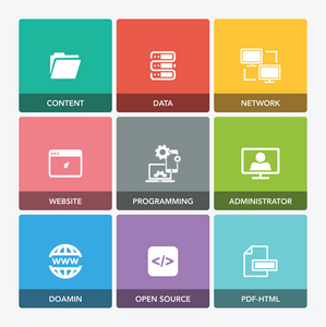 Cms 内容管理系统图标集