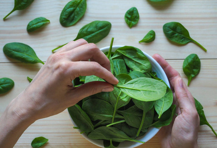 盘子里的菠菜