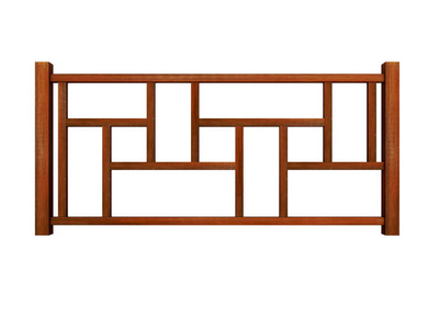Ipe 木制栏杆与木制栏杆 3d 渲染