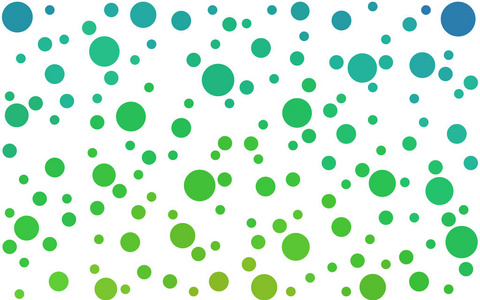浅蓝色，绿色矢量抽象图案与圈子