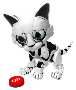 机器人小猫, 关闭按钮照片