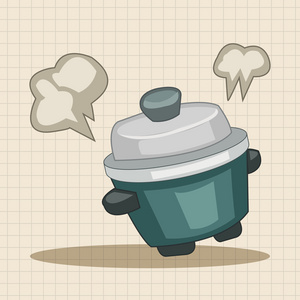 卡通电饭煲图片-卡通电饭煲素材-卡通电饭煲插画-摄图新视界