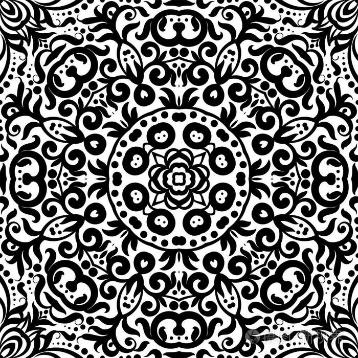 部落民族装饰品, 装饰重复纹理无尽瓷砖, 东方精致风格壁纸或纹理