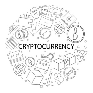 向量 cryptocurrency 模式与词。Cryptocurrency 背景