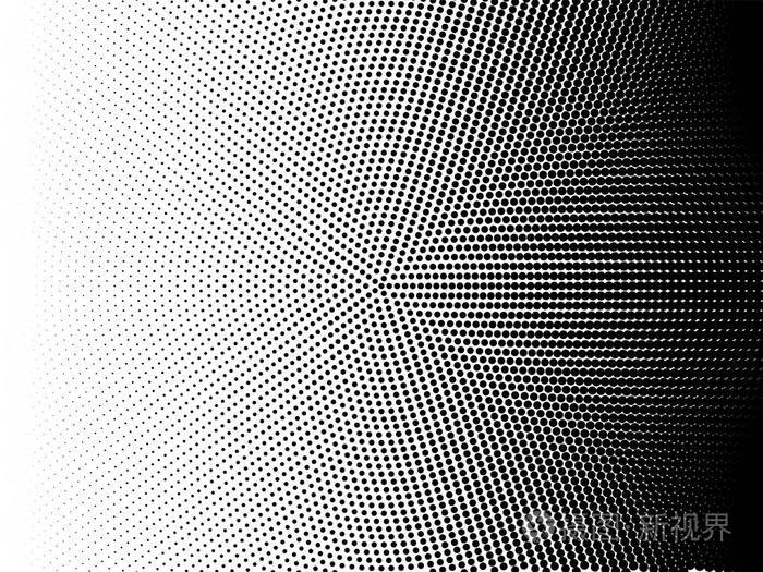 径向半色调图案矢量渐变背景