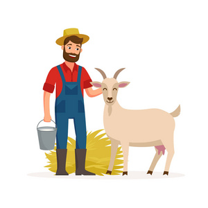 新鲜可爱卡通动物乡间农场农夫绘图设计