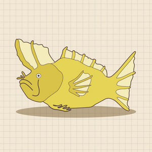 海洋动物鱼动漫主题元素图标元素
