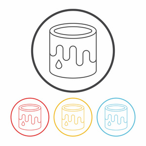 颜料油漆线图标