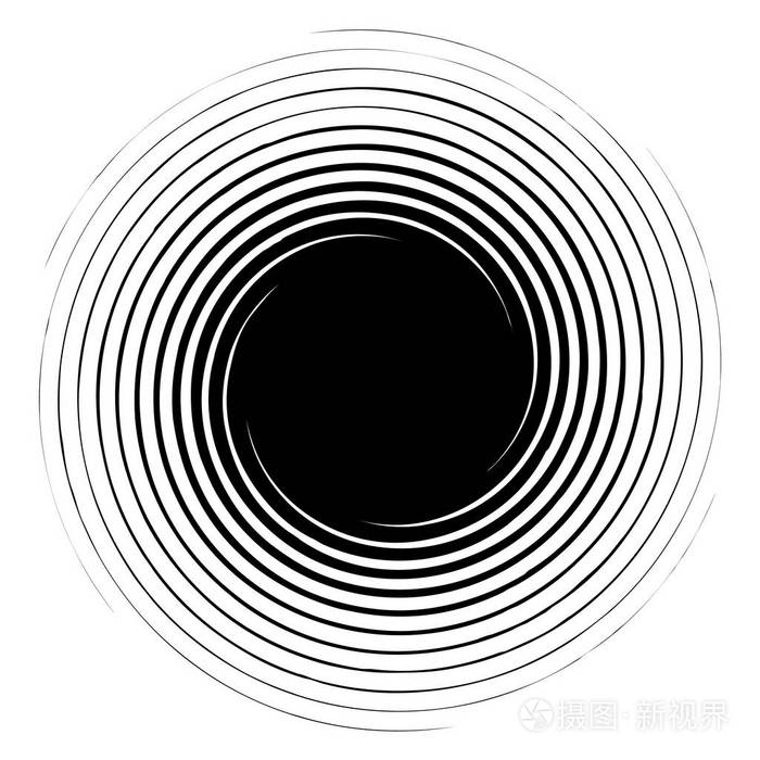 螺旋漩涡旋转抽象设计元素旋转母题矢量图示