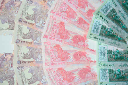 印度纸币的集合