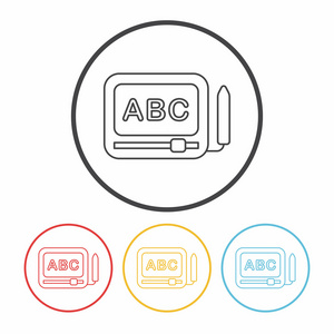 abc 儿童玩具线图标