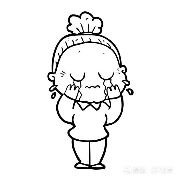 动画片哭泣的老太太