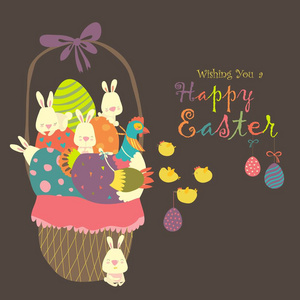 复活节篮子鸡蛋, 兔子和鸡肉
