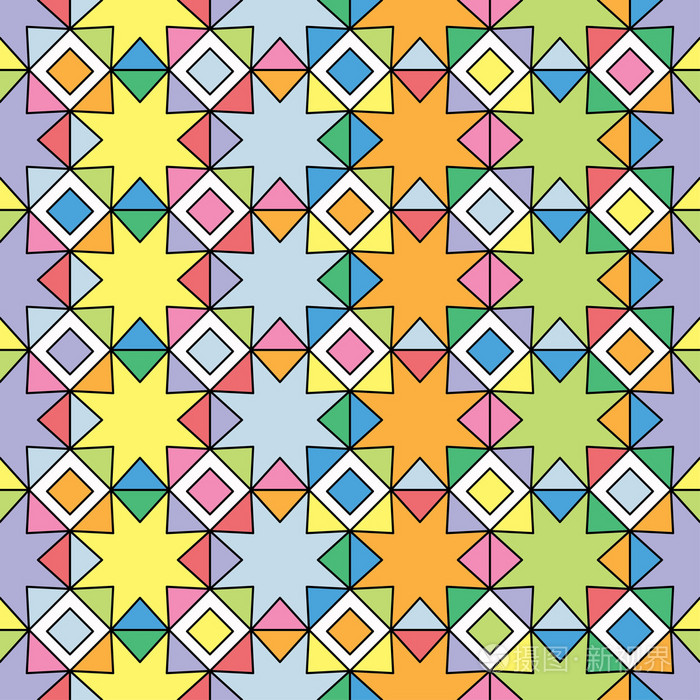 无缝装饰矢量背景与抽象的几何形状插画-正版商用图片0o1qrv-摄图新