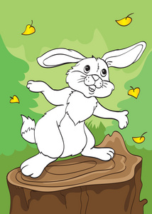 着色的勇敢的小兔子的故事书图片