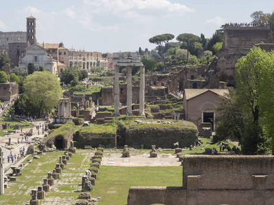 2018年4月21日, 论坛 Romanum, 所在地罗姆, 古罗马古董城遗址, 在罗马附近的帕拉蒂诺山