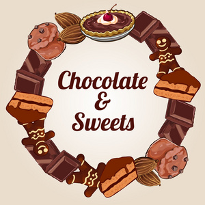 巧克力和其他糖果的圈子图片