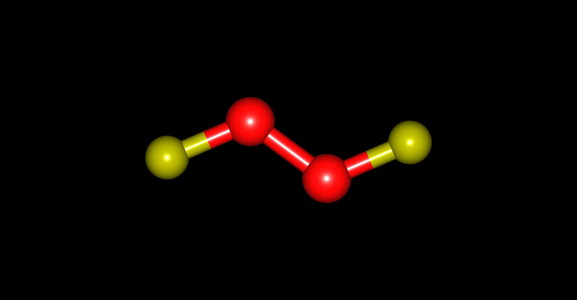 分子氧氟化分子上黑色孤立