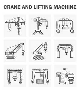 起重机的图标集