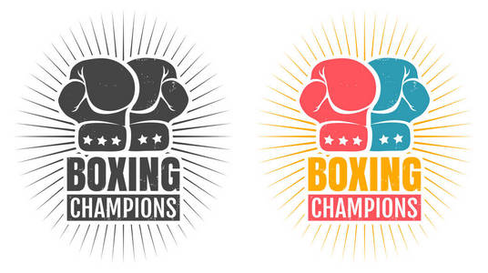 用手套拳击的标志照片