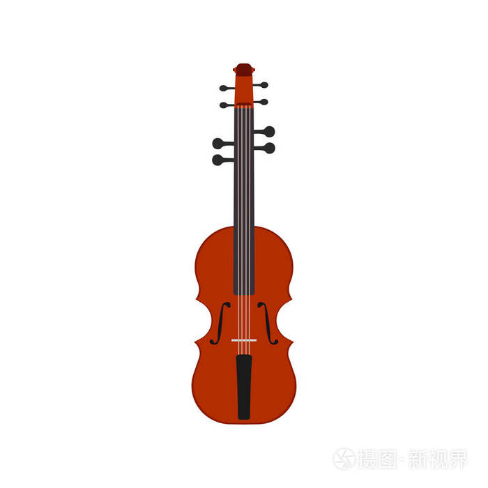 小提琴矢量乐器插图音乐图标.古典
