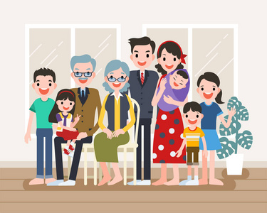 快乐全家福照片