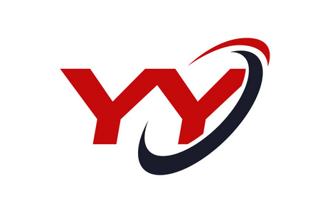 yyyy 标志旋风椭圆红色字母矢量概念照片