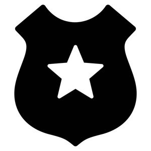警方盾牌平面矢量图标