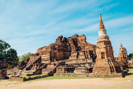 古代建筑在笏, 大城府, 泰国