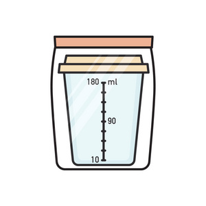 密封塑料袋中的尿收集容器