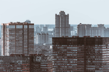 多高层住宅冬季景观的变焦拍摄