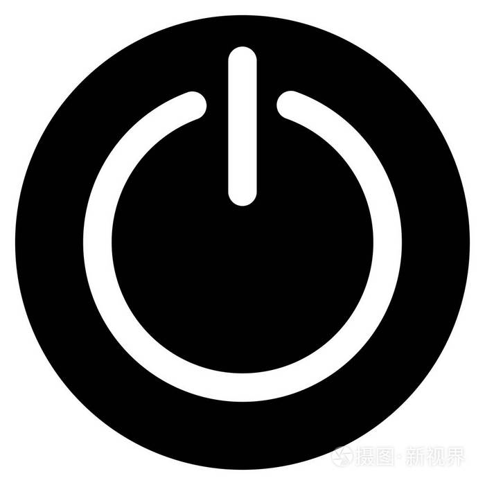 关闭电源平面矢量图标插画-正版商用图片0o2q3l-摄图新视界