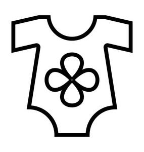 婴儿衬衫矢量图标
