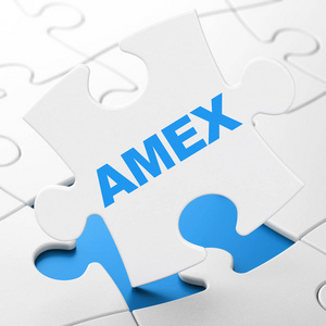 股票市场指标概念 Amex 拼图背景