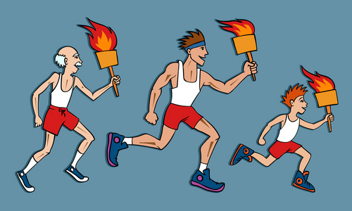 赛跑接力图片大全
