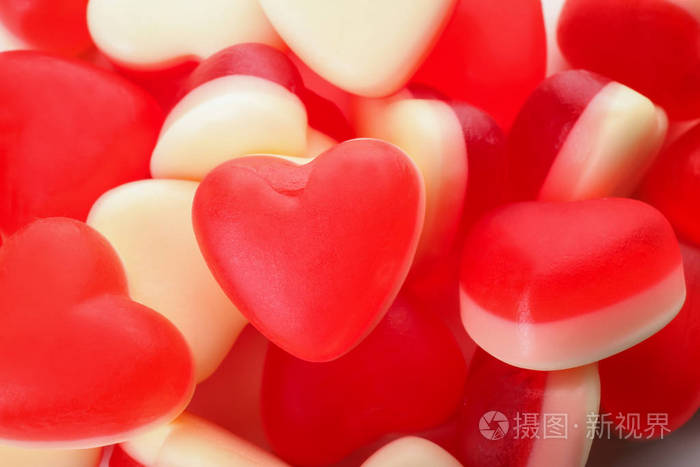 美味的心形果冻糖果