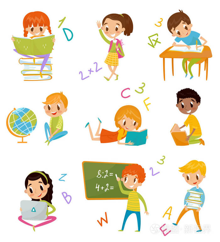 孩子在学校集合 逗人喜爱的男孩和女孩在地理 文学 数学向量例证在白色背景上插画 正版商用图片0o35yk 摄图新视界 孩子在学校集合 逗人喜爱的男孩和女孩在地理 文学 数学向量例证在白色背景上插画 正版商用图片0o35yk 摄图新视界