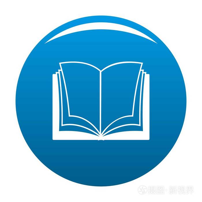 书字典图标蓝色向量
