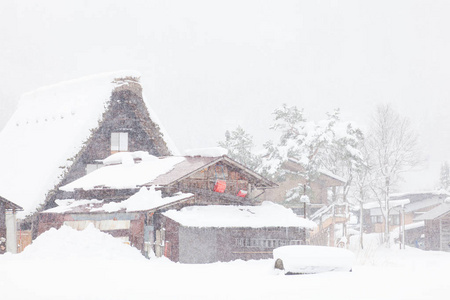 在日本的白川乡村