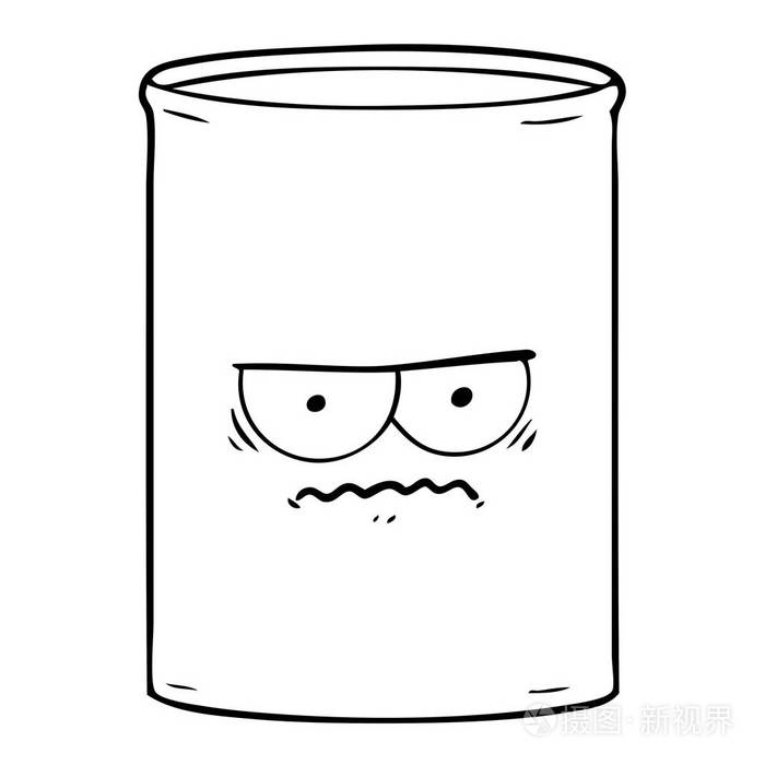 卡通油桶矢量图解